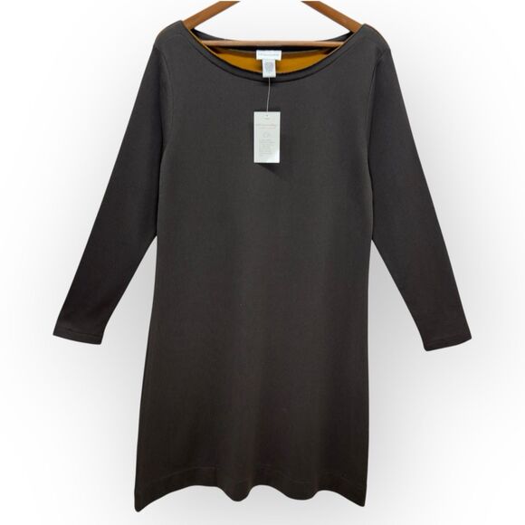 Soft Surroundings Brown Tunic Dress Size XL Wool Blend Lagenlook Contemporary - Picture 1 of 8